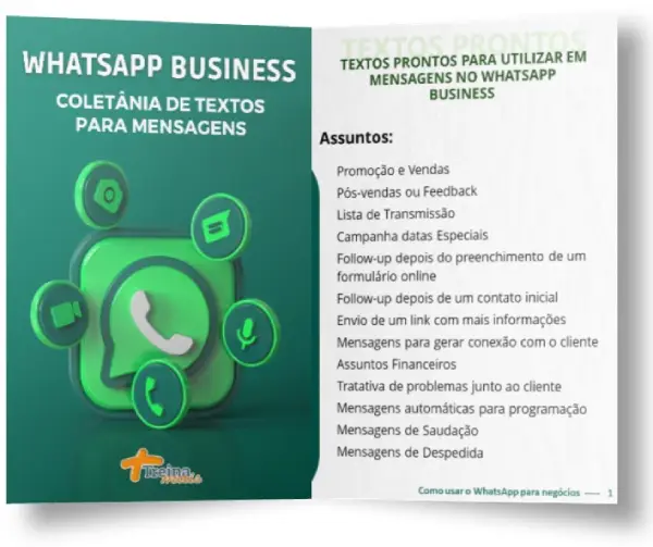 WhatsApp Business coletânea mensagens