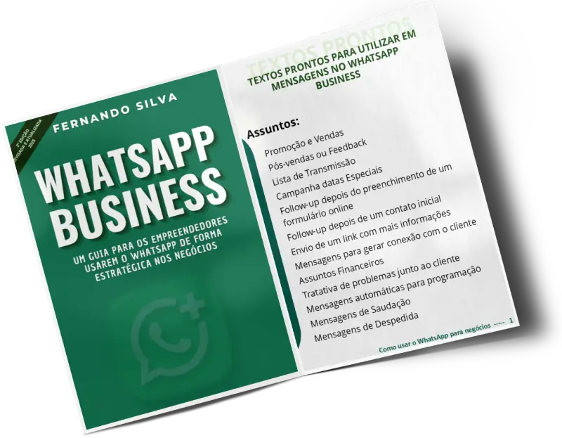 WHATSAPP PARA NEGÓCIOS FOLHETO